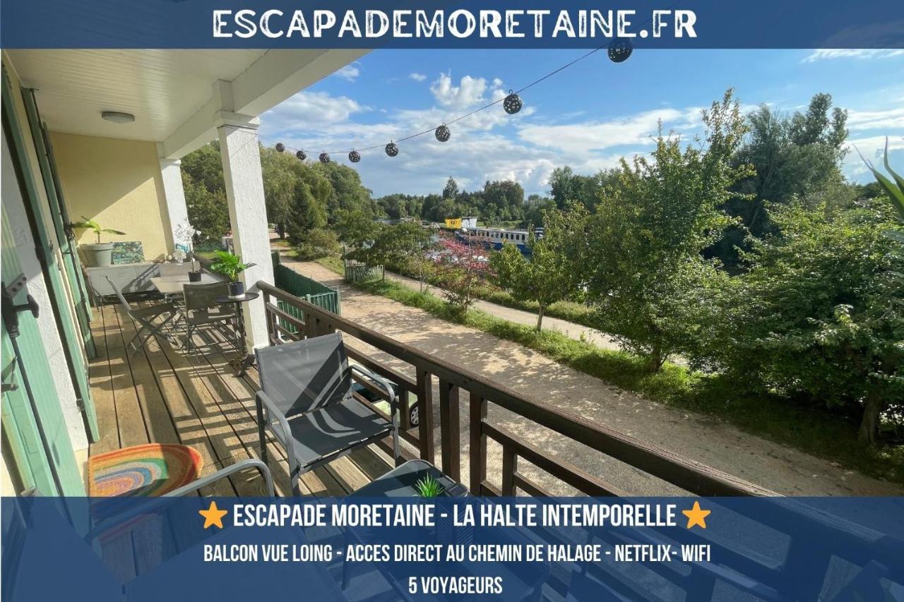T3-Balcon Plein Sud-Acces Direct Au Bord Du Loing Apartment Moret sur Loing Bagian luar foto